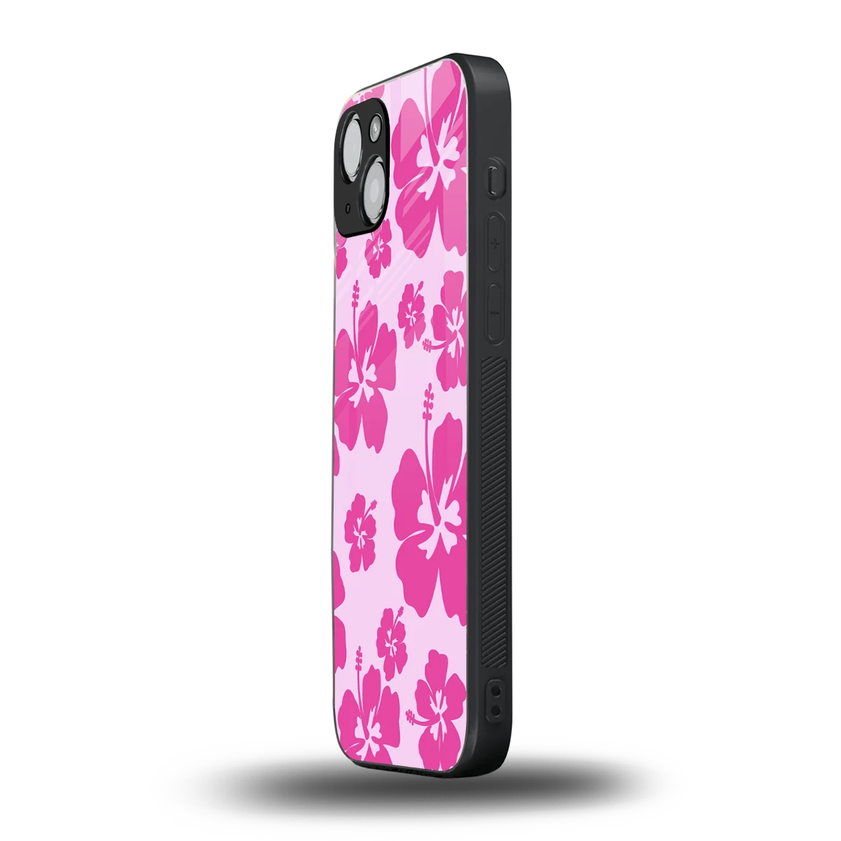 Wildflower Pink iphone 14 plus mobile cover | shockproof glass phone case