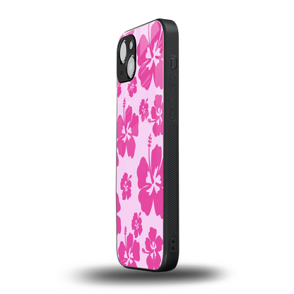 Wildflower Pink iphone 14 plus mobile cover | shockproof glass phone case