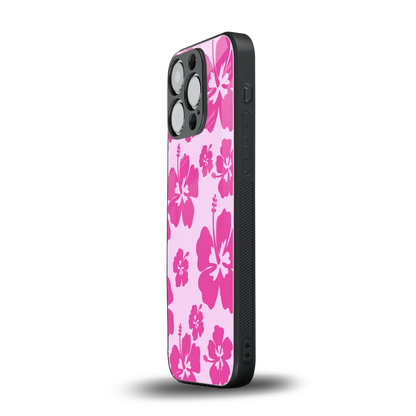 Wildflower Pink iphone 15 pro mobile cover | shockproof glass phone case