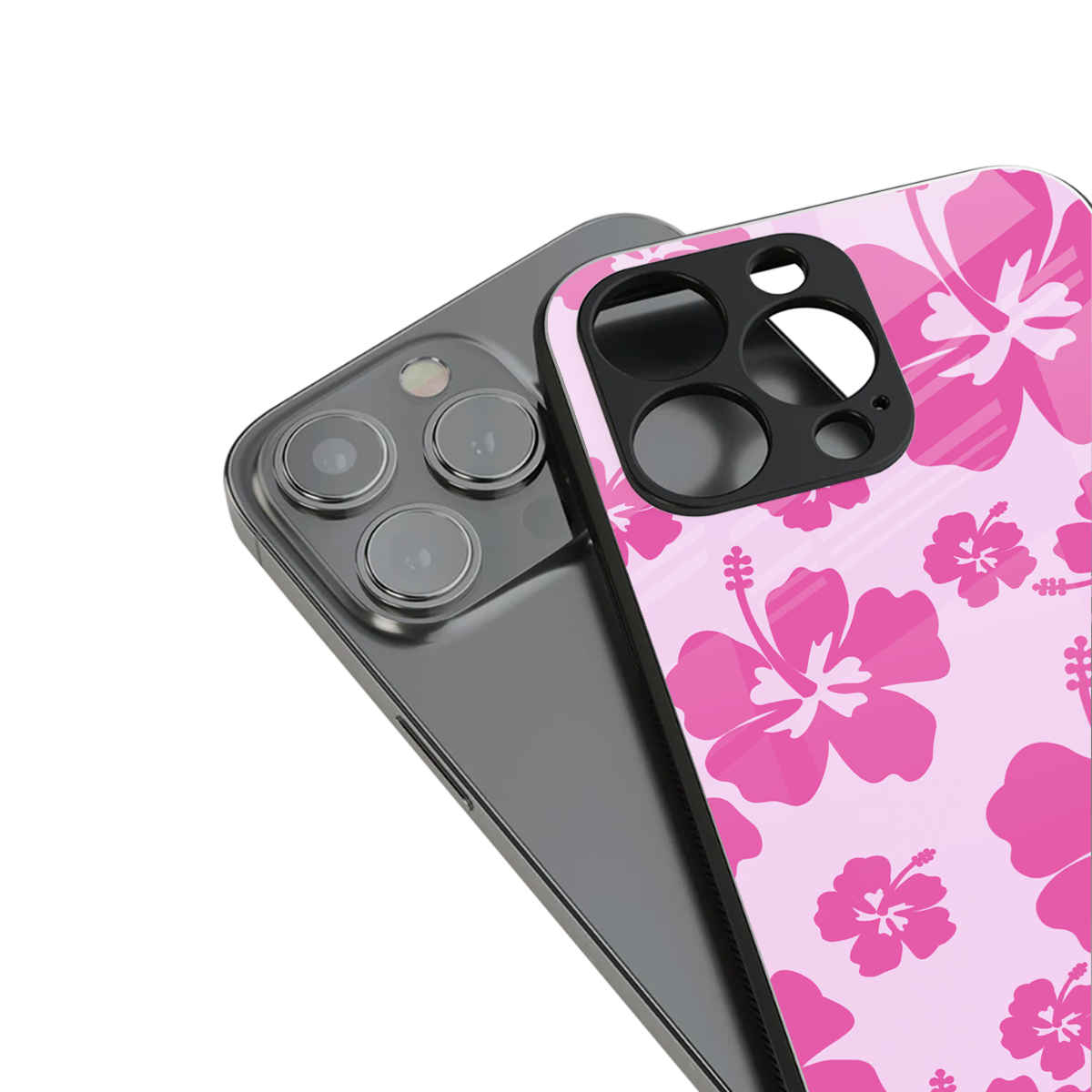Wildflower Pink stylish phone case for iPhone 16 | glossy glass and slim fit