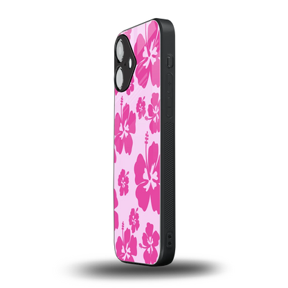 Wildflower Pink iPhone 16 mobile cover | shockproof glass phone case