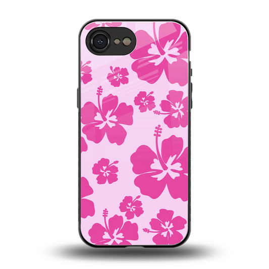 Wildflower Pink back phone cover | glass case for iphone 16e