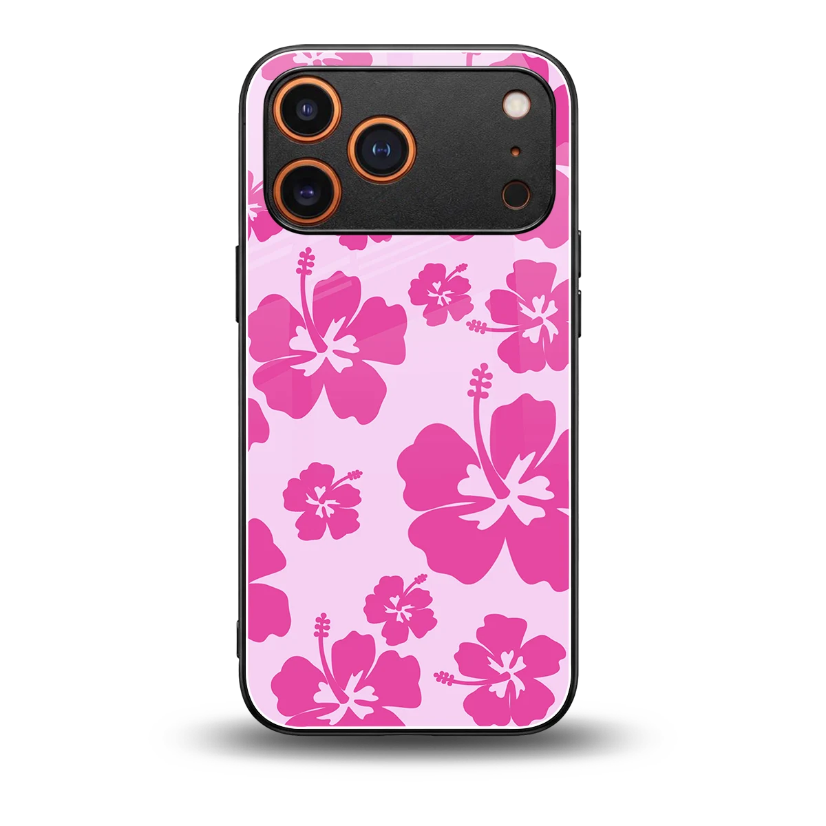 Wildflower Pink back phone cover | glass case for iphone 17 pro
