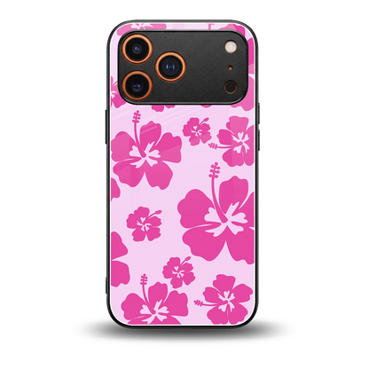 Wildflower Pink back phone cover | glass case for iphone 17 pro
