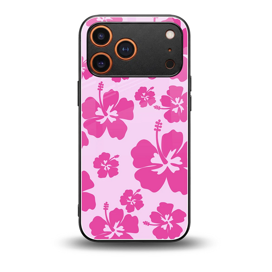 Wildflower Pink back phone cover | glass case for iphone 17 pro max