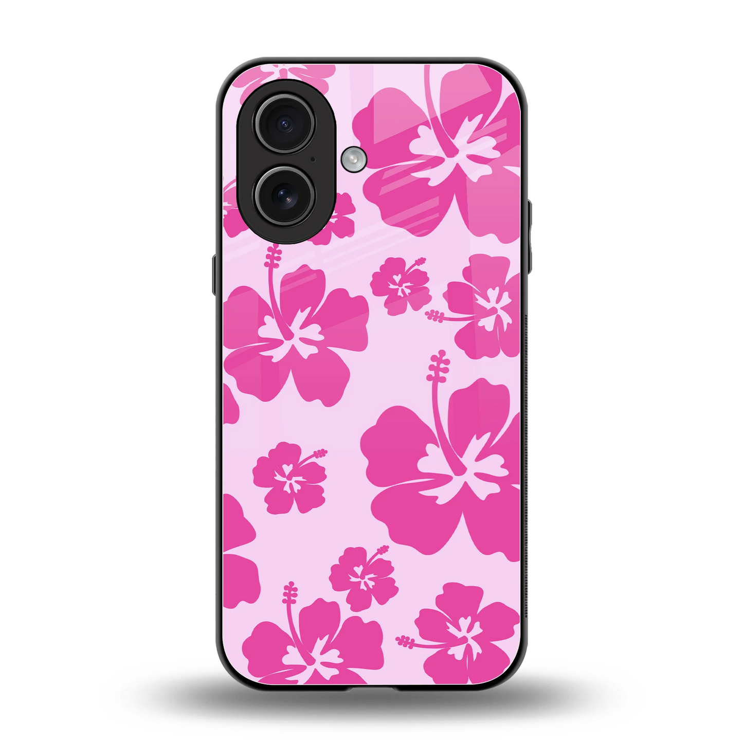 Wildflower Pink back phone cover | glass case for iphone 17