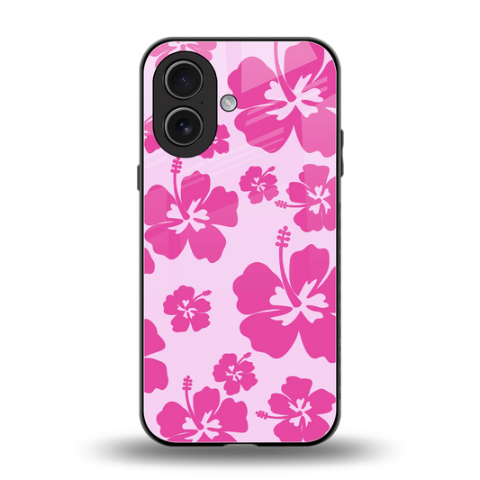 Wildflower Pink back phone cover | glass case for iphone 17