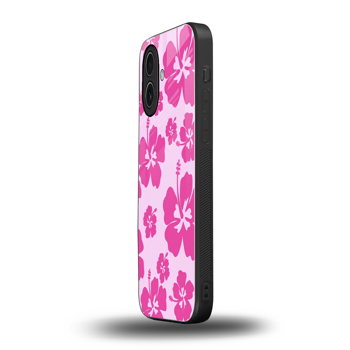 Wildflower Pink iphone 17 mobile cover | shockproof glass phone case