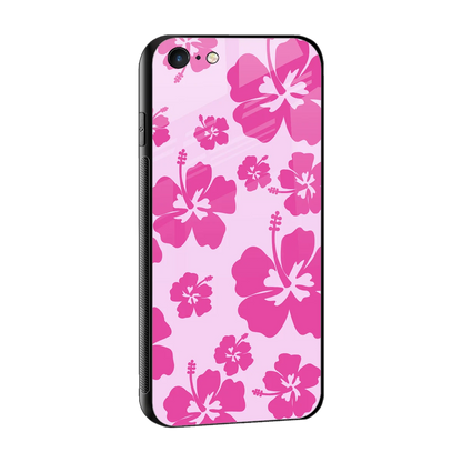 Wildflower Pink sleek iphone 6s cover with tempered glass back and TPU edges