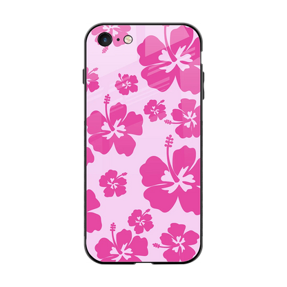 Wildflower Pink back phone cover | glass case for iphone 7