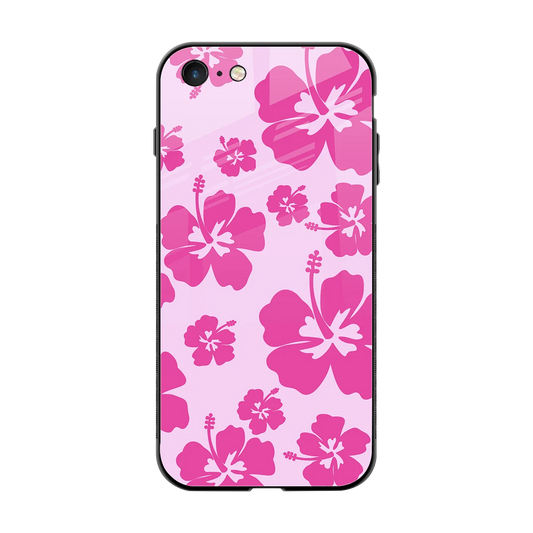 Wildflower Pink back phone cover | glass case for iphone 7