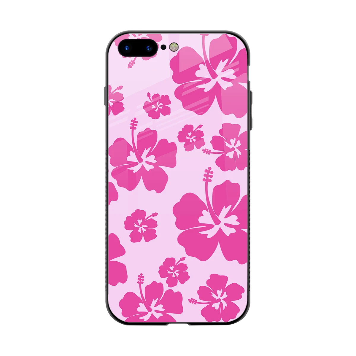 Wildflower Pink back phone cover | glass case for iphone 8 plus