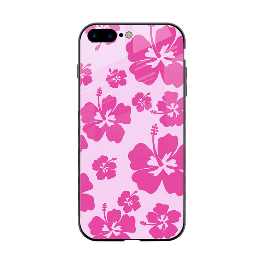 Wildflower Pink back phone cover | glass case for iphone 8 plus