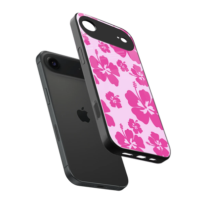 Wildflower Pink sleek iphone air cover with tempered glass back and TPU edges