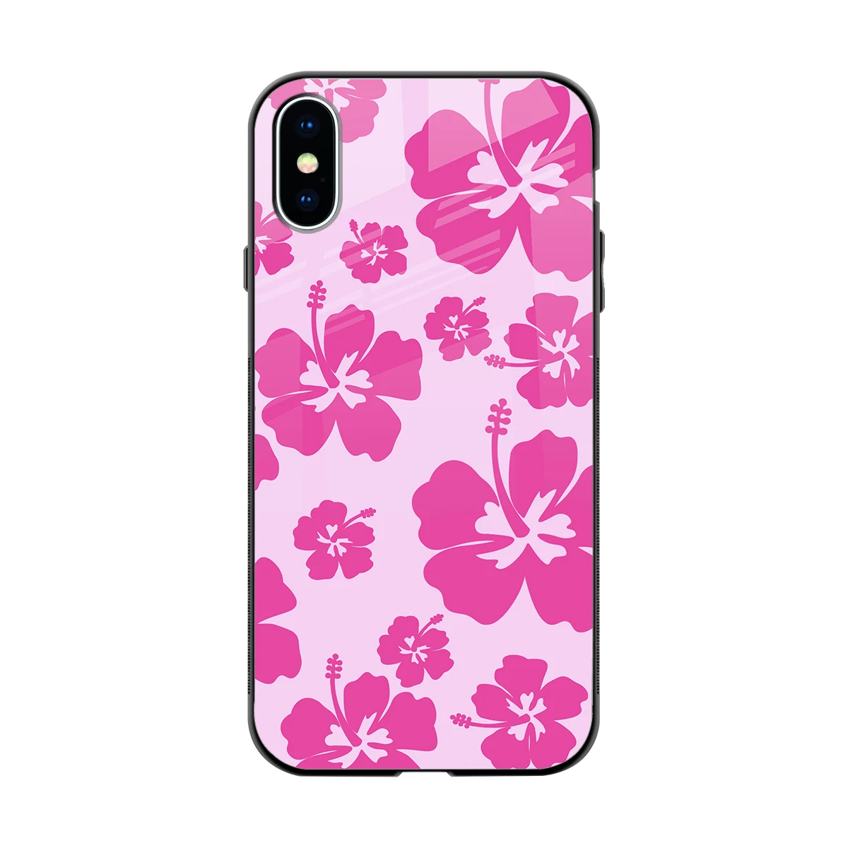 Wildflower Pink back phone cover | glass case for iphone x