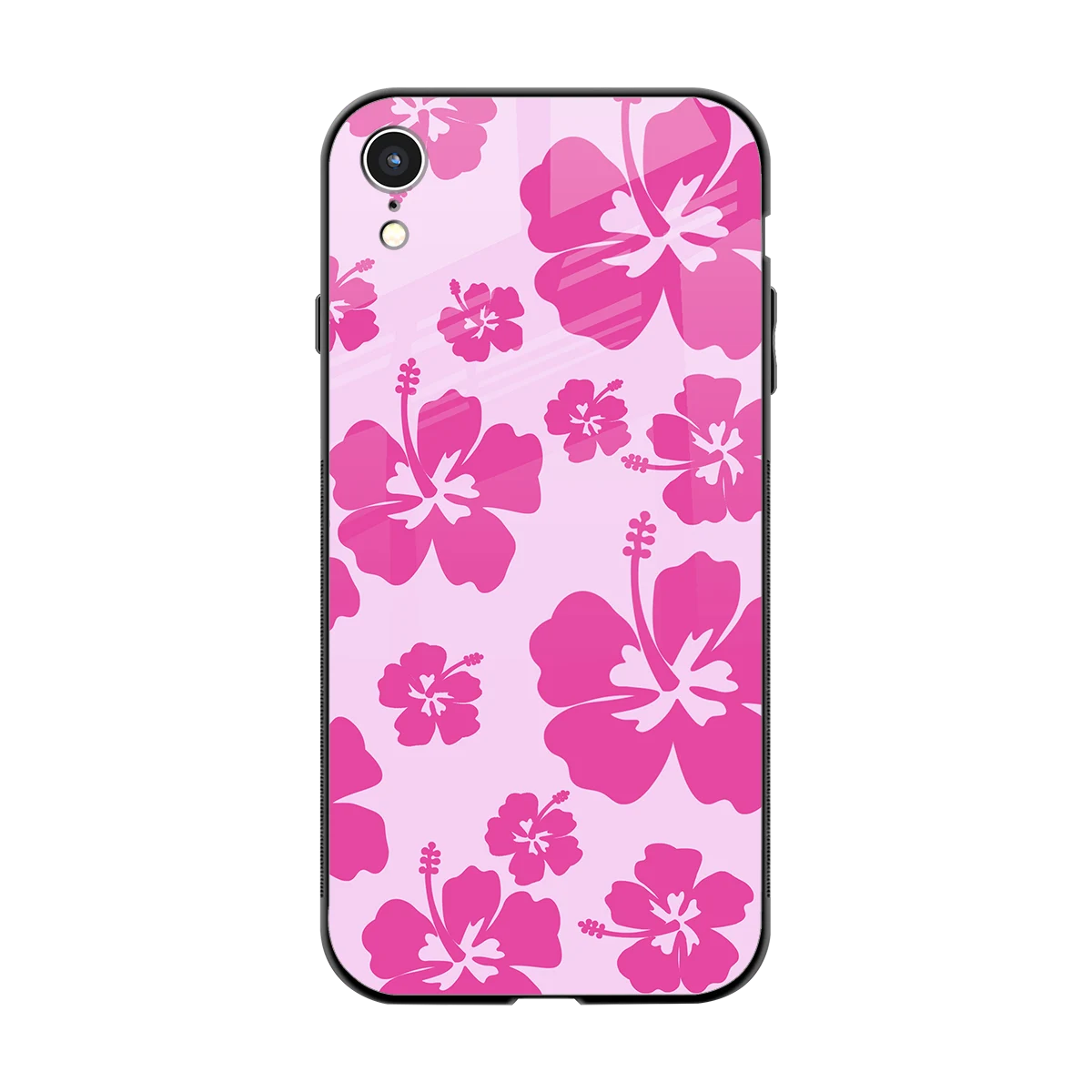 Wildflower Pink back phone cover | glass case for iphone xr