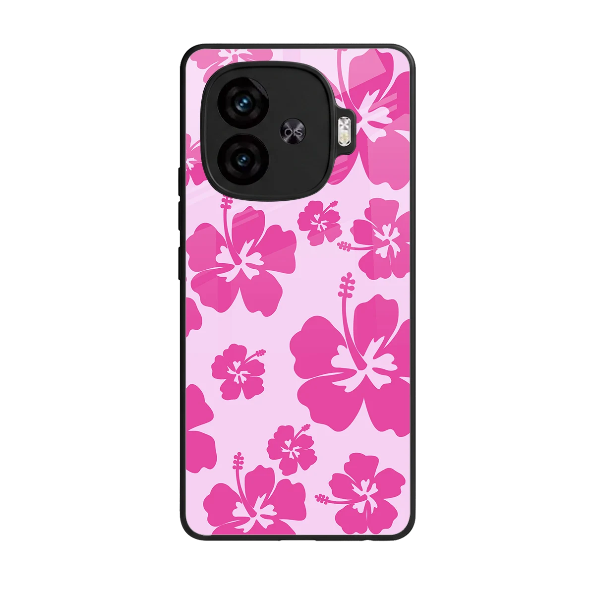 Wildflower Pink back phone cover | glass case for iqoo neo 10r 5g