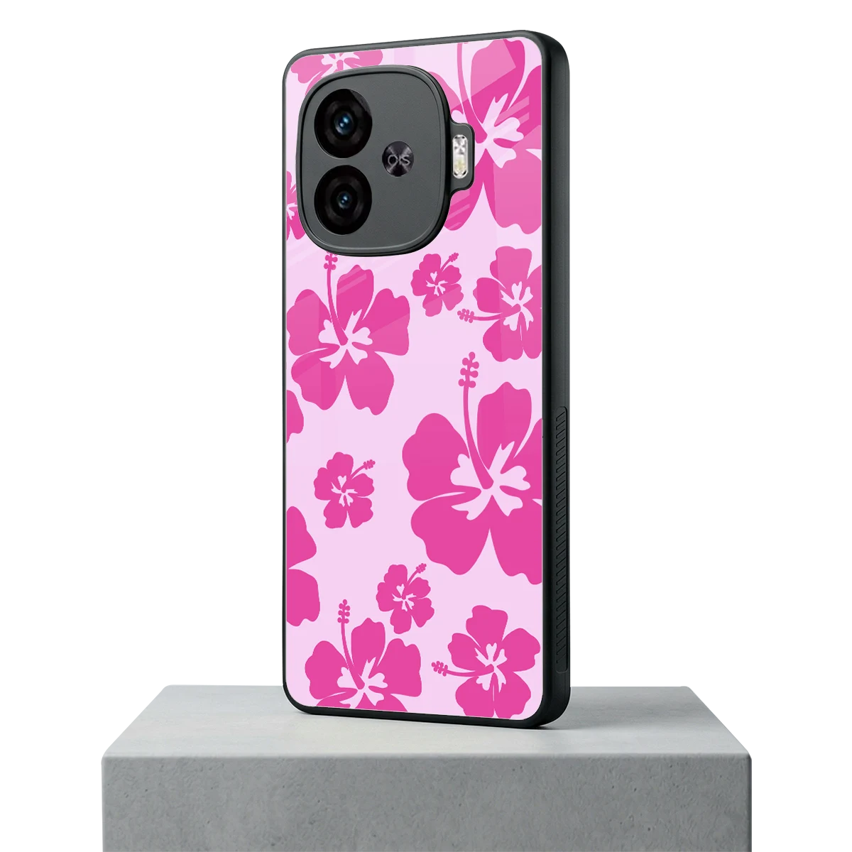 Wildflower Pink iqoo neo 10r 5g mobile cover | shockproof glass phone case