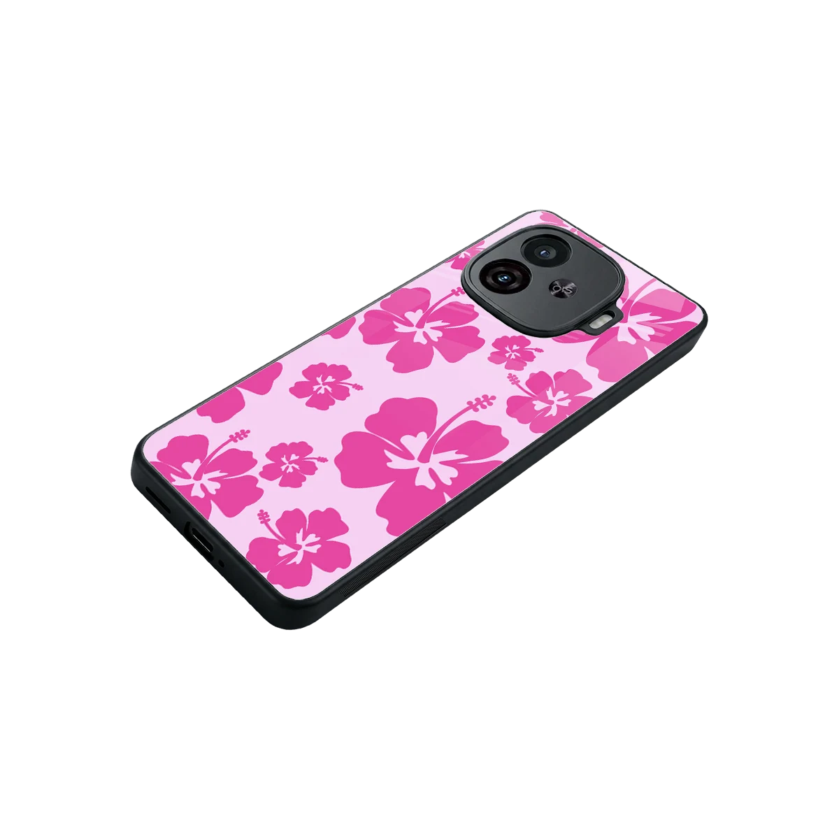 Wildflower Pink stylish phone case for iqoo neo 10r 5g | glossy glass and slim fit