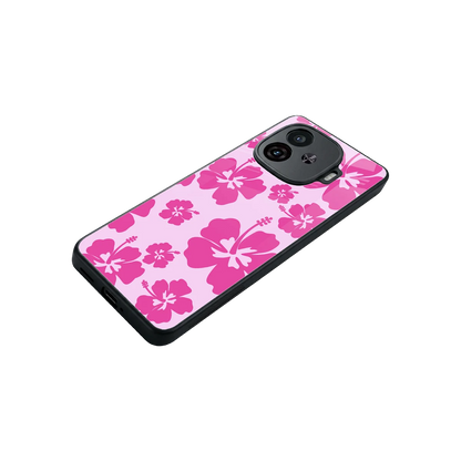 Wildflower Pink stylish phone case for iqoo neo 10r 5g | glossy glass and slim fit
