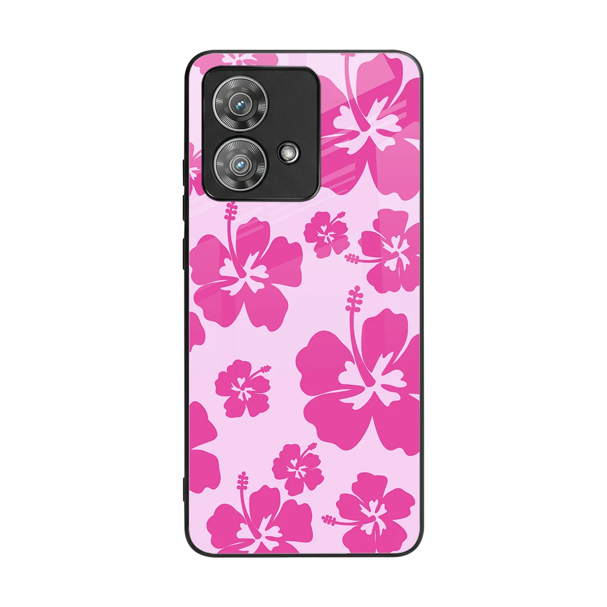 Wildflower Pink back phone cover | glass case for motorola edge 40 neo 5g