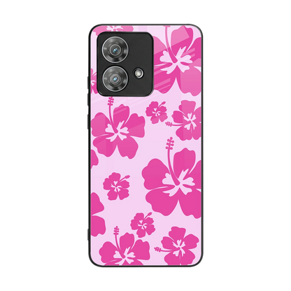 Wildflower Pink back phone cover | glass case for motorola edge 40 neo 5g