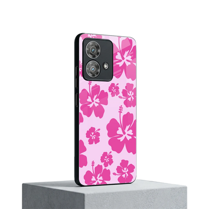Wildflower Pink motorola edge 40 neo 5g mobile cover | shockproof glass phone case