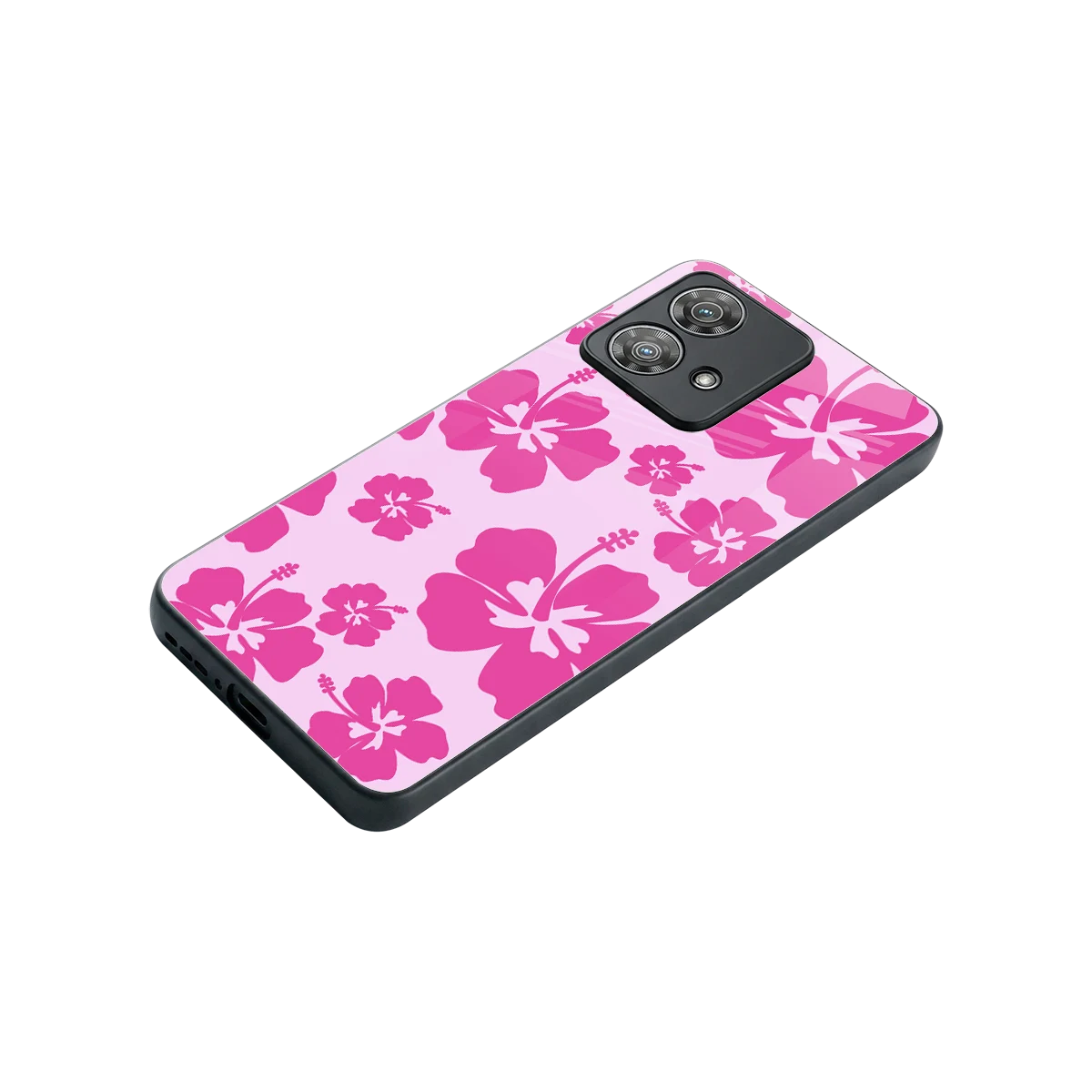 Wildflower Pink stylish phone case for motorola edge 40 neo 5g | glossy glass and slim fit