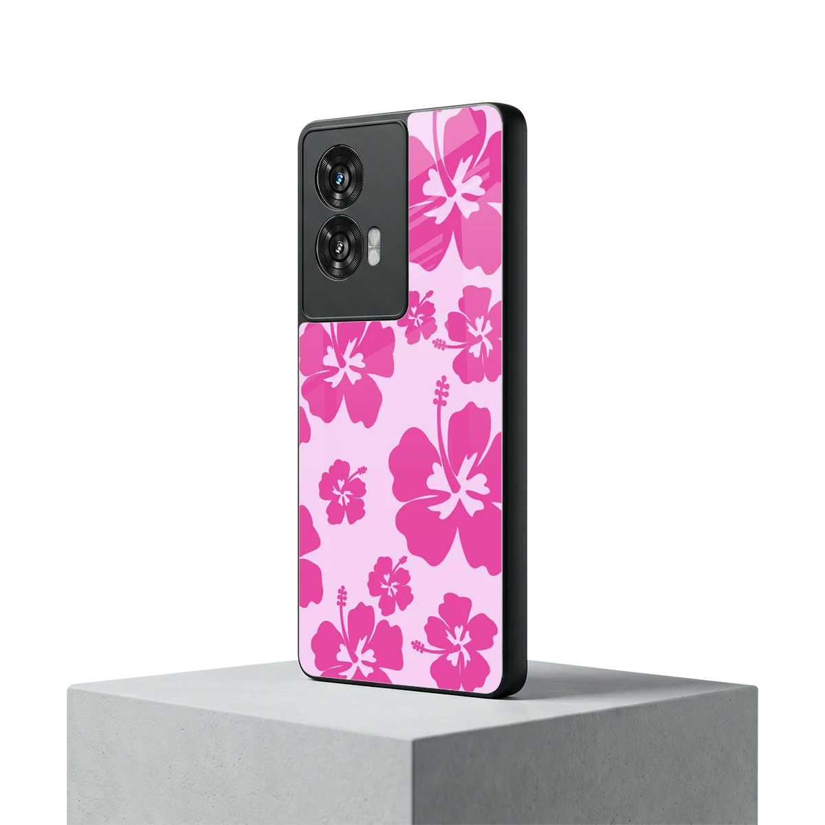 Wildflower Pink motorola edge 50 fusion mobile cover | shockproof glass phone case
