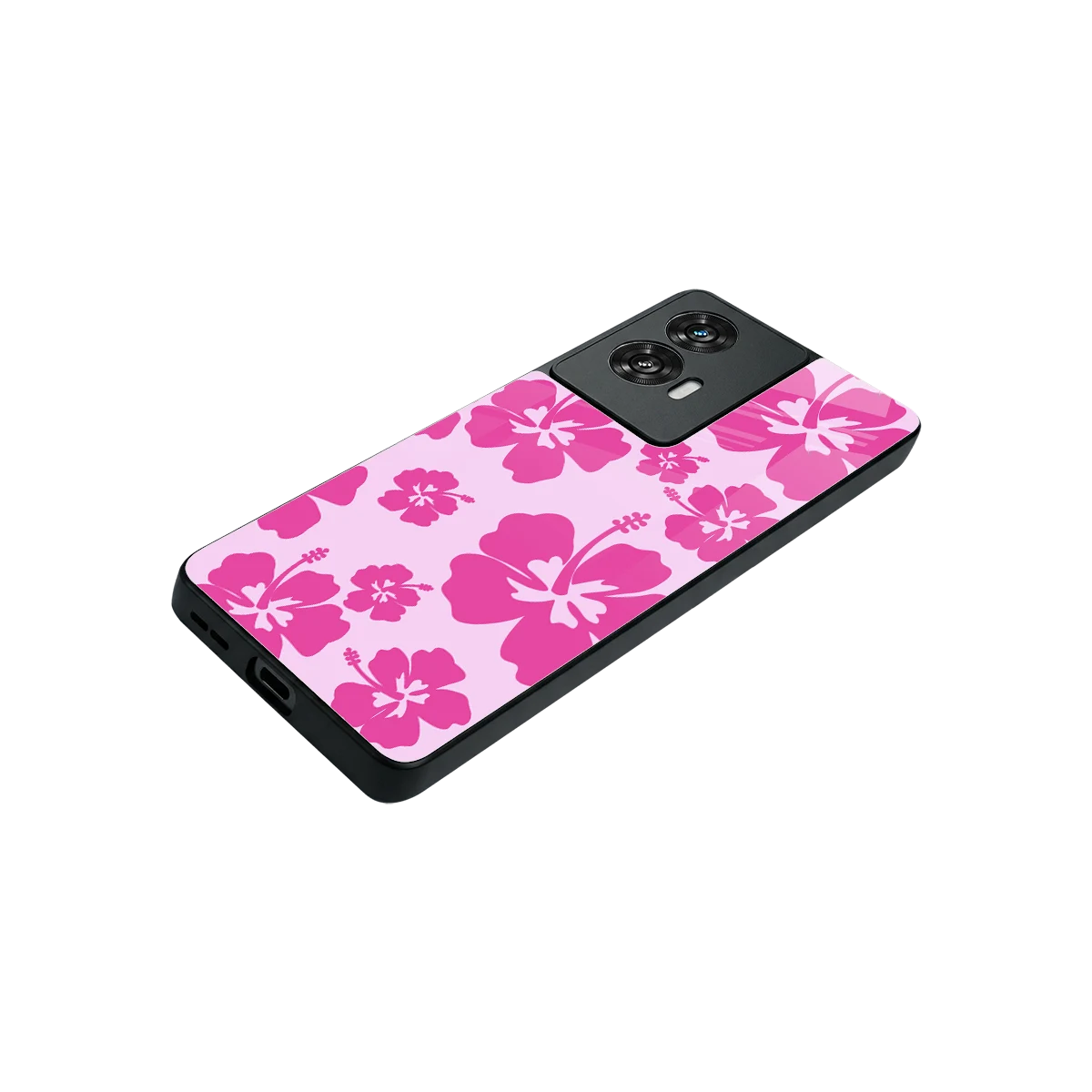 Wildflower Pink stylish phone case for motorola edge 50 fusion | glossy glass and slim fit