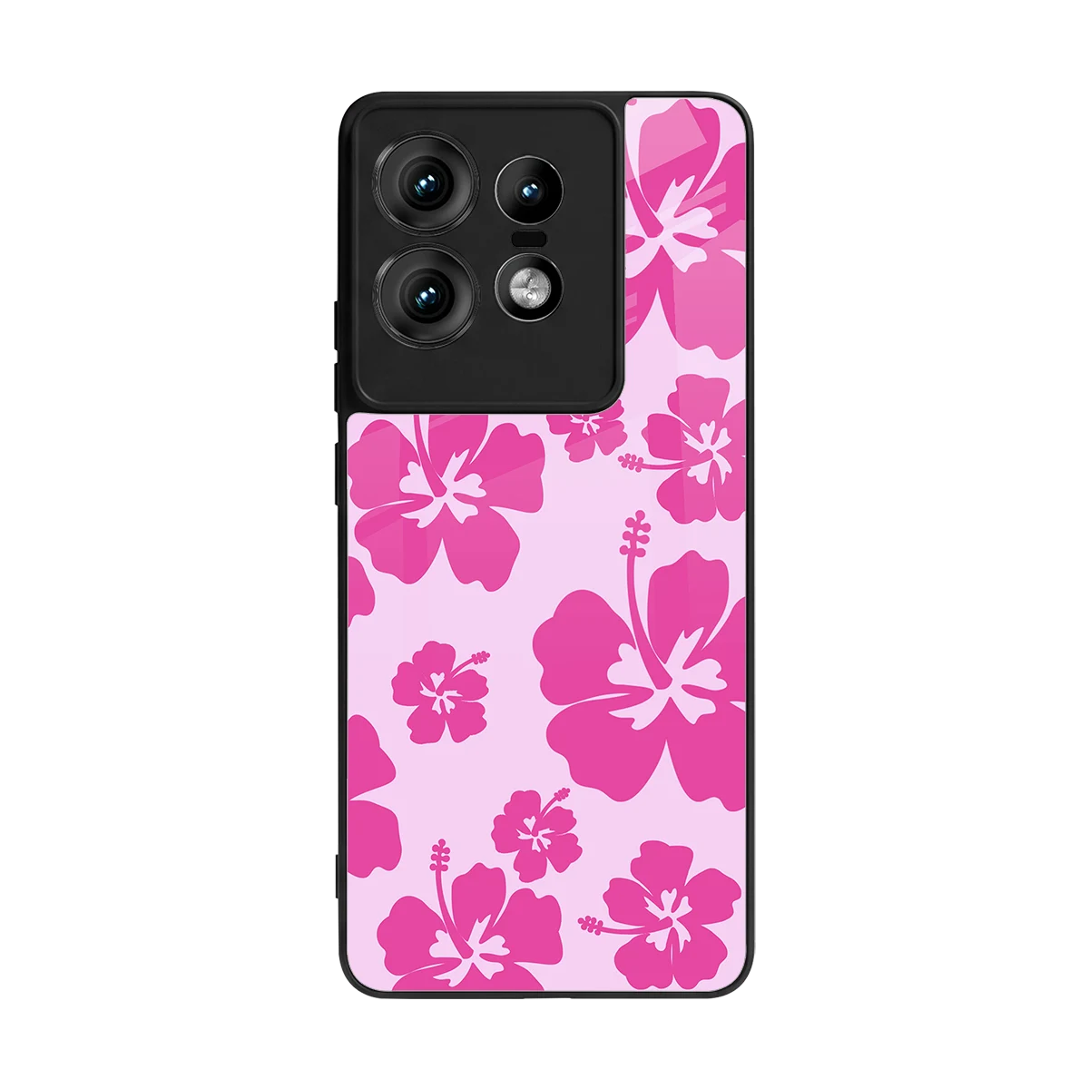 Wildflower Pink back phone cover | glass case for motorola edge 50 pro