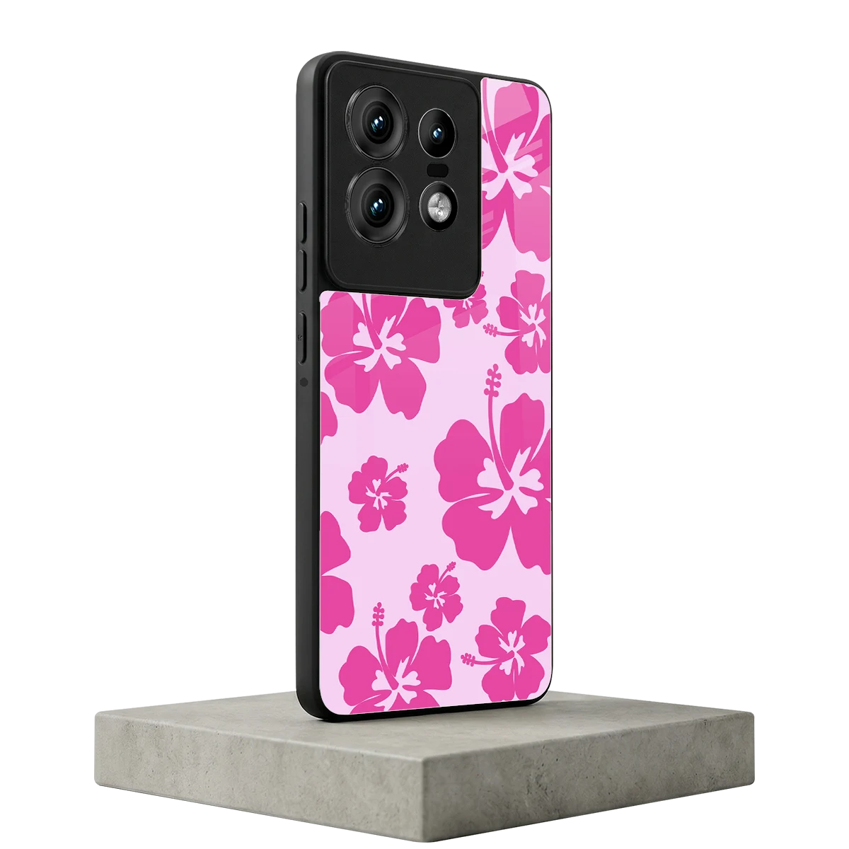 Wildflower Pink motorola edge 50 pro mobile cover | shockproof glass phone case