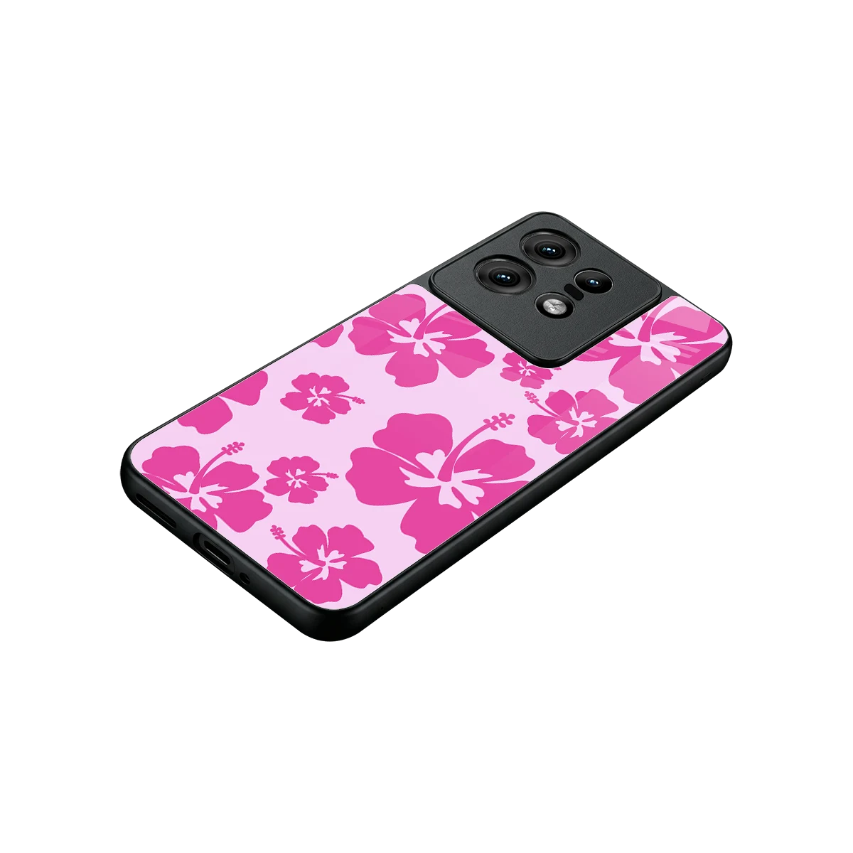 Wildflower Pink stylish phone case for motorola edge 50 pro | glossy glass and slim fit