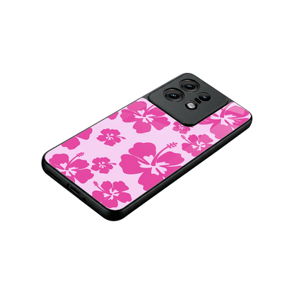 Wildflower Pink stylish phone case for motorola edge 50 pro | glossy glass and slim fit