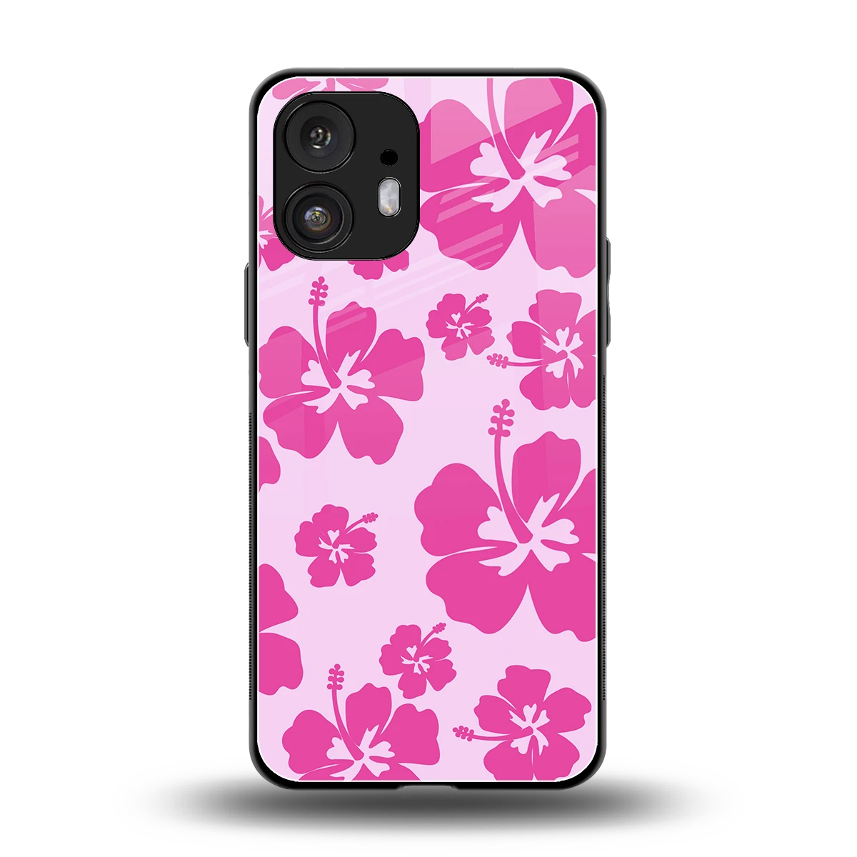 Wildflower Pink back phone cover | glass case for nothing phone 2