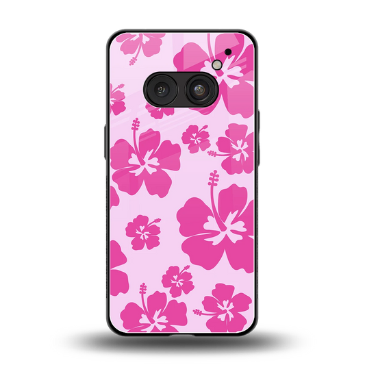Wildflower Pink back phone cover | glass case for nothing phone 2a
