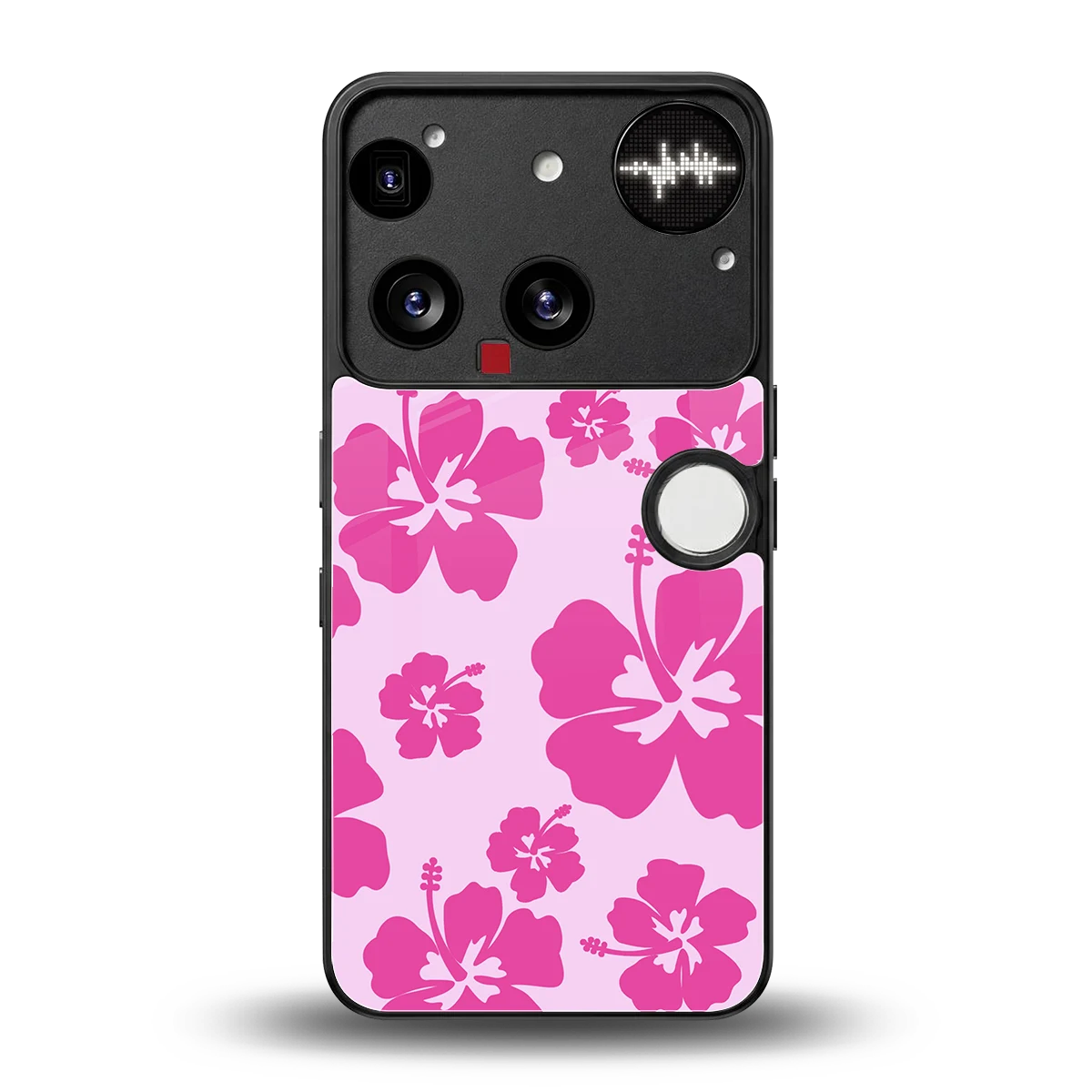 Wildflower Pink back phone cover | glass case for nothing phone 3