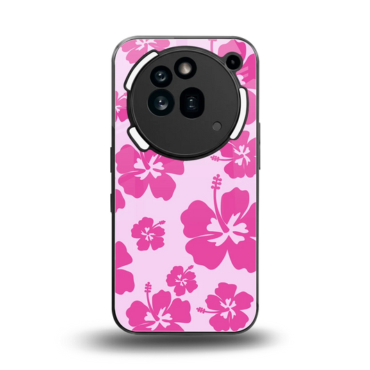 Wildflower Pink back phone cover | glass case for nothing phone 3a pro