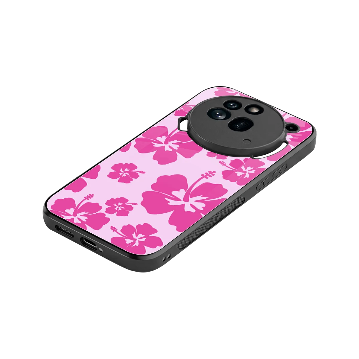 Wildflower Pink stylish phone case for nothing phone 3a pro | glossy glass and slim fit