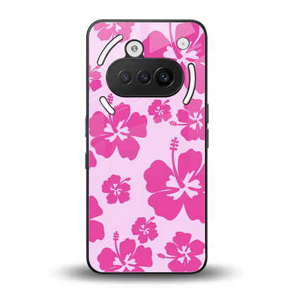 Wildflower Pink back phone cover | glass case for nothing phone 3a