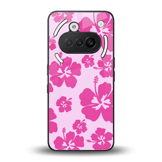 Wildflower Pink back phone cover | glass case for nothing phone 3a
