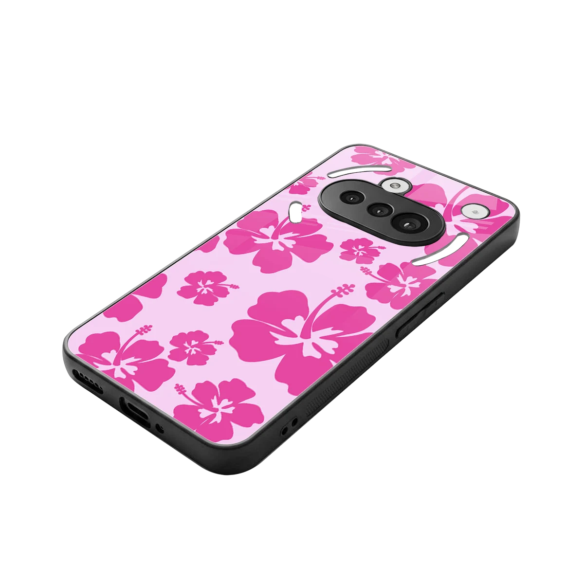 Wildflower Pink stylish phone case for nothing phone 3a | glossy glass and slim fit