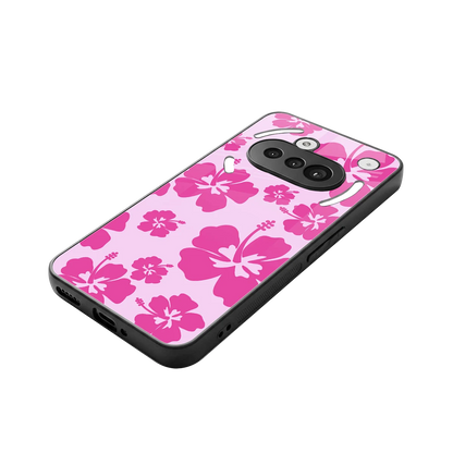 Wildflower Pink stylish phone case for nothing phone 3a | glossy glass and slim fit