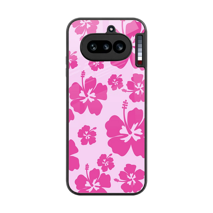 Wildflower Pink back phone cover | glass case for nothing phone 4a