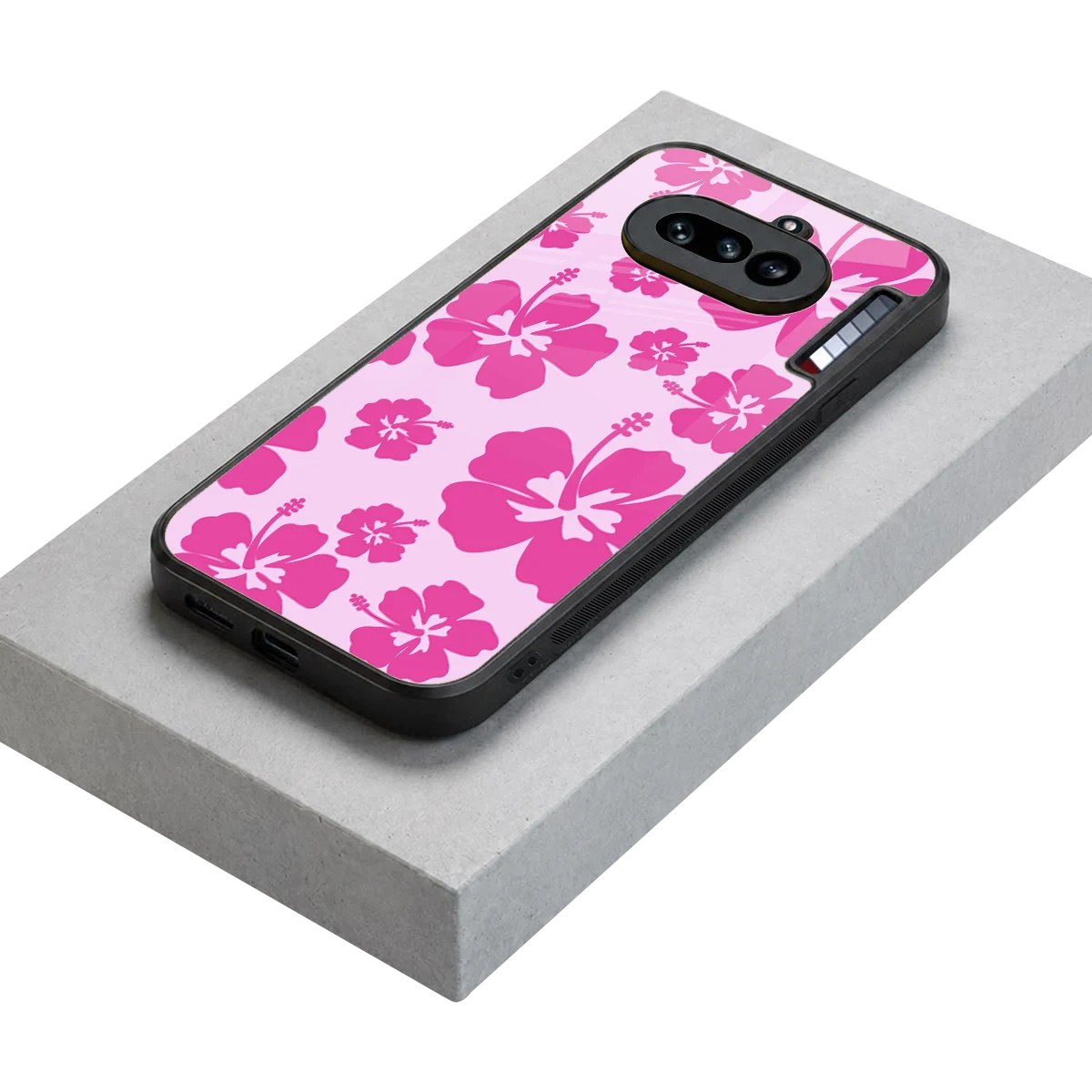 Wildflower Pink stylish phone case for nothing phone 4a | glossy glass and slim fit
