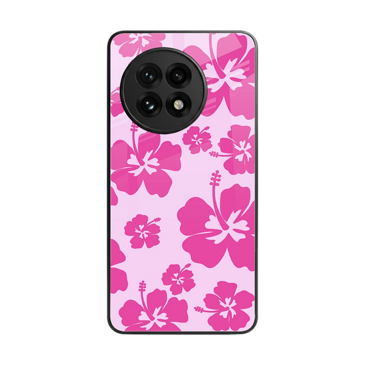 Wildflower Pink back phone cover | glass case for oneplus 13r