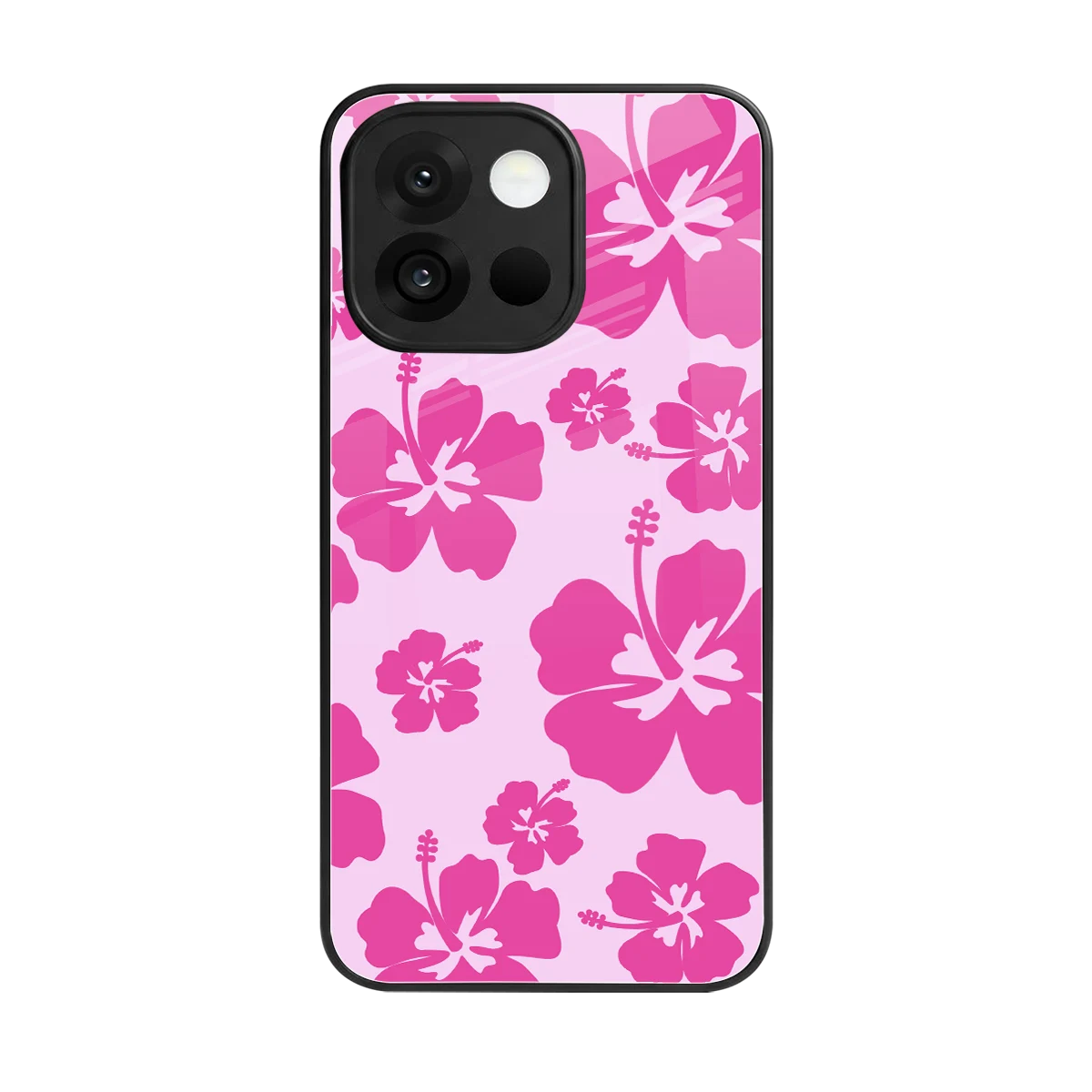 Wildflower Pink back phone cover | glass case for oneplus 13s