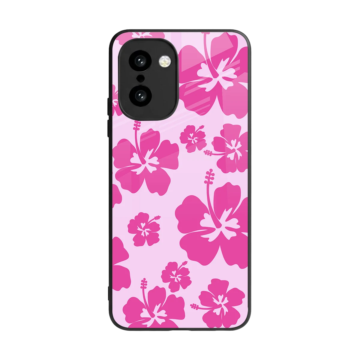 Wildflower Pink back phone cover | glass case for oneplus 15r