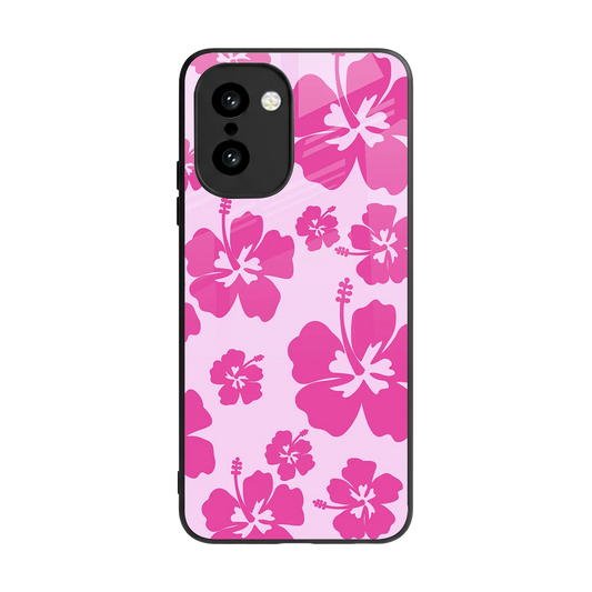 Wildflower Pink back phone cover | glass case for oneplus 15r