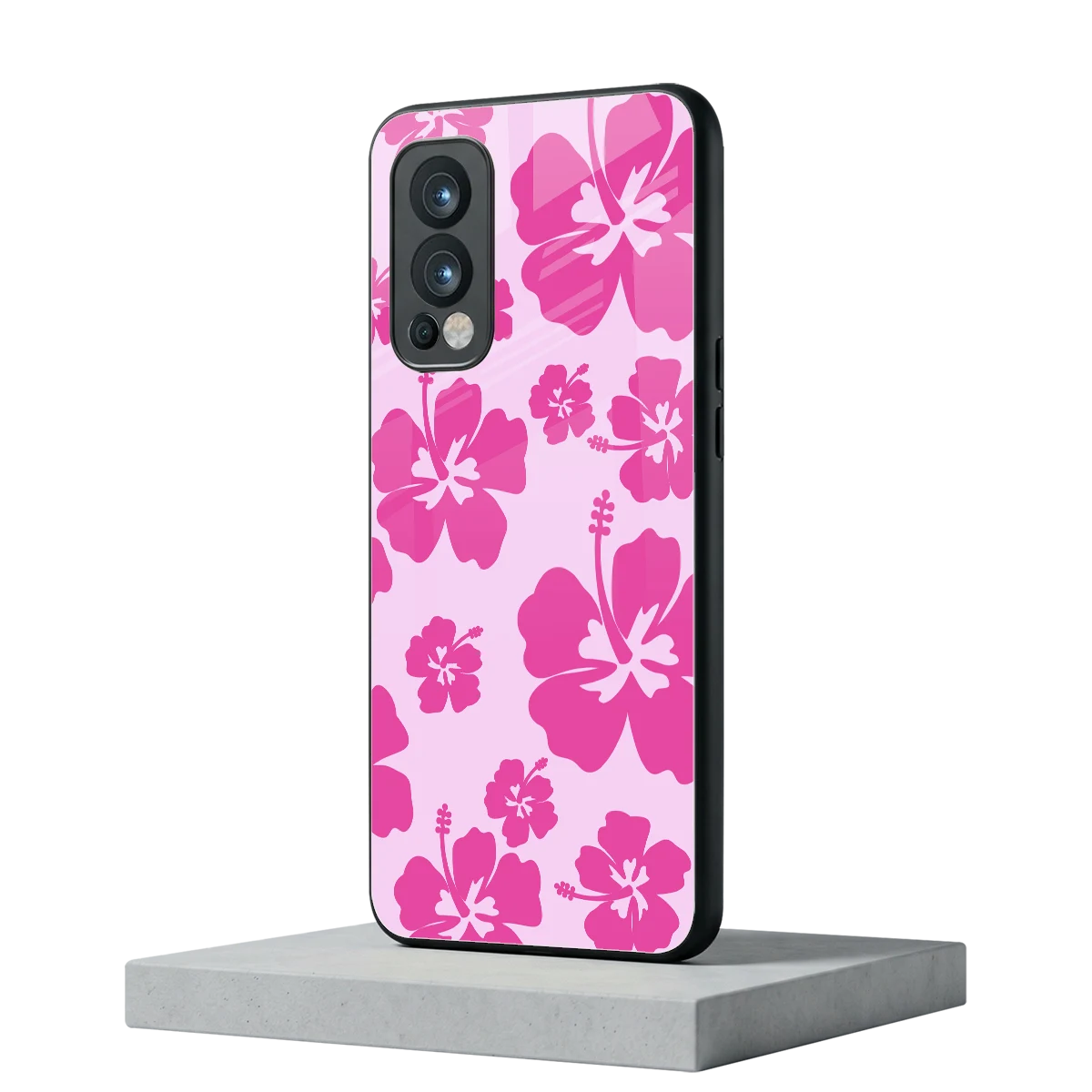 Wildflower Pink oneplus nord 2 mobile cover | shockproof glass phone case